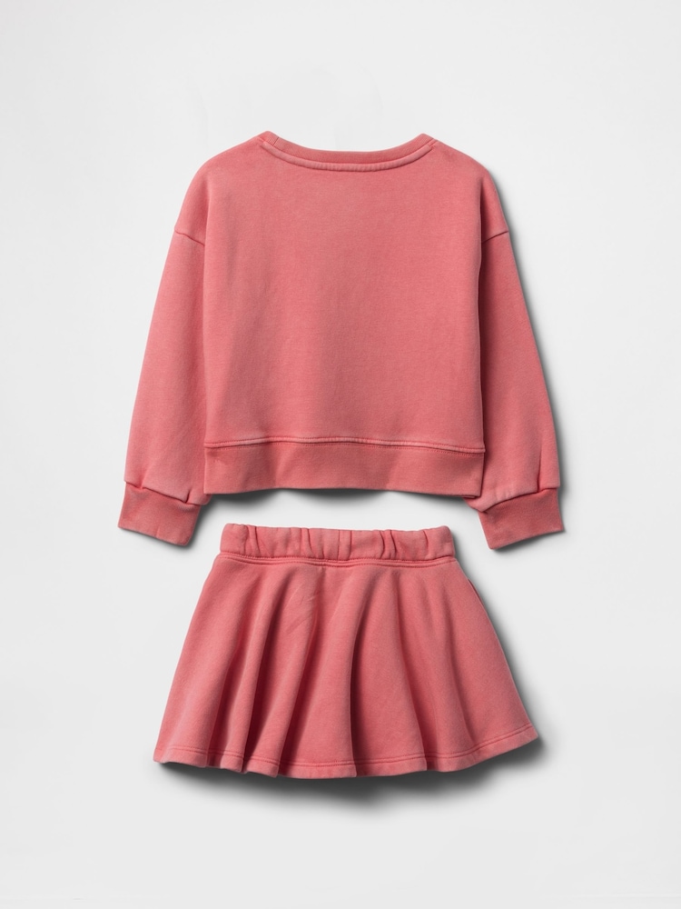Gap Vintage Red Vintage Soft Skort & Sweatshirt Set (6mths-5yrs) - Image 2 of 3