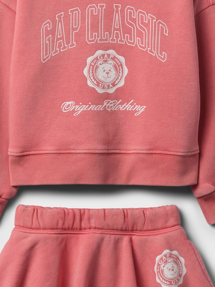 Gap Vintage Red Vintage Soft Skort & Sweatshirt Set (6mths-5yrs) - Image 3 of 3