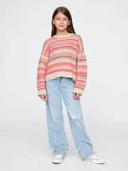 Gap Pink Stripe Boxy Knit Jumper (4-13yrs) - Image 3 of 5