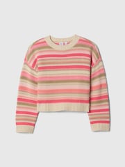 Gap Pink Stripe Boxy Knit Jumper (4-13yrs) - Image 4 of 5