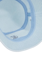 Calvin Klein Blue Embroidered Monogram Denim Bucket 100% Cotton Hat - Image 3 of 3