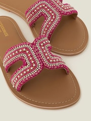 Accessorize Pink Embellished Cut-Out Slide Sandals - Image 3 of 3