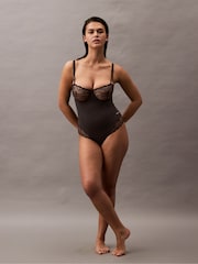 Calvin Klein Black Stretch Lace Shapewear Bodies - Image 3 of 7