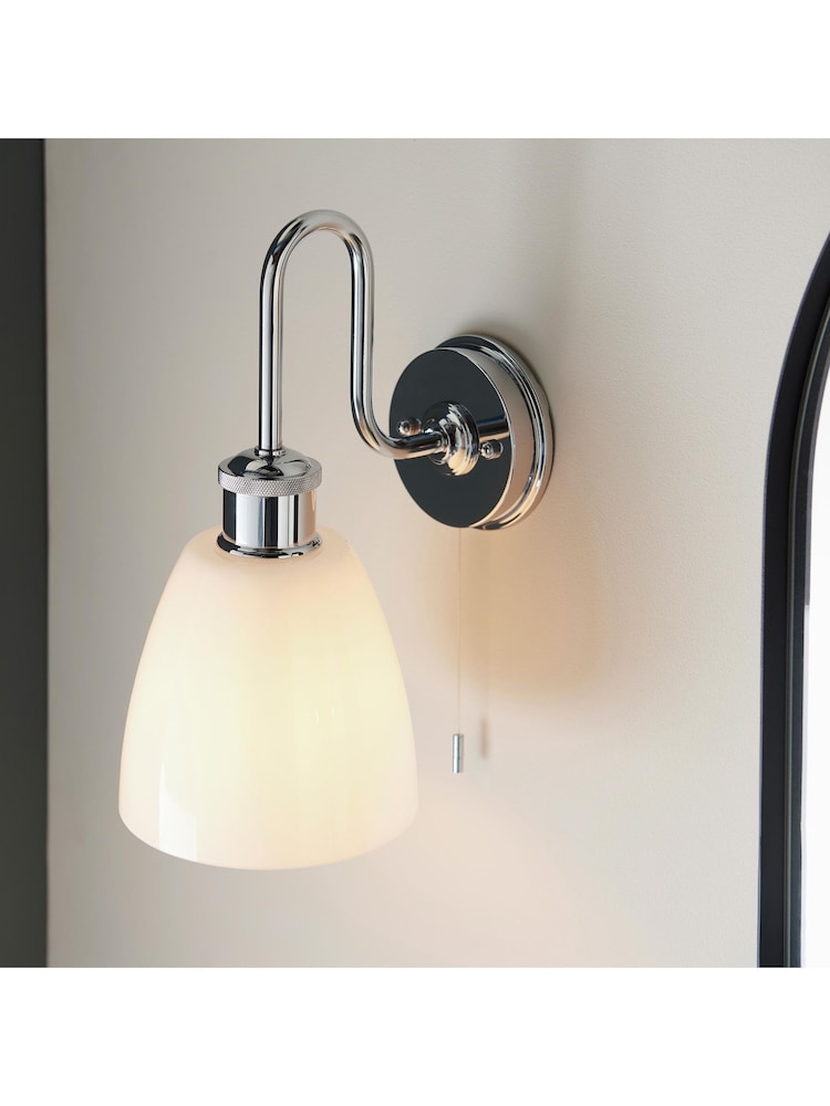 Gallery Home Chrome Piper Wall Light - Image 1 of 9
