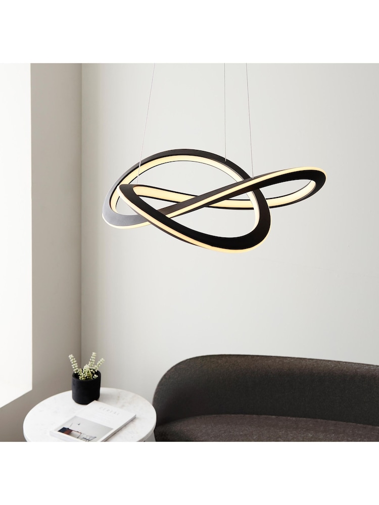 Gallery Home Black White Espina Pendant Ceiling Light - Image 1 of 8