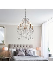 Gallery Home Aged Silver Berkley Pendant 5 Light Ceiling Light - Image 1 of 6