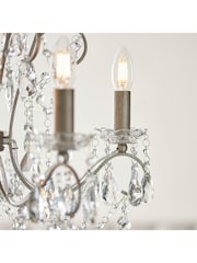 Gallery Home Aged Silver Berkley Pendant 5 Light Ceiling Light - Image 3 of 6