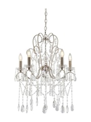 Gallery Home Aged Silver Berkley Pendant 5 Light Ceiling Light - Image 6 of 6