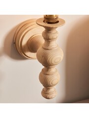 Gallery Home Natural Ash Bibury 1 Light Wall - Image 4 of 7