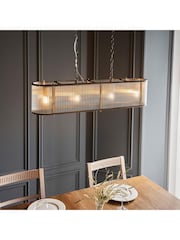 Gallery Home Antique Brass Ridgeton 4 Light Pendant Ceiling Light - Image 2 of 6