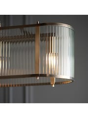 Gallery Home Antique Brass Ridgeton 4 Light Pendant Ceiling Light - Image 3 of 6