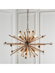 Gallery Home Aged Brass Orcia 8 Light Pendant Ceiling Light - Image 1 of 7
