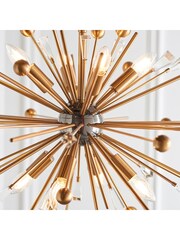 Gallery Home Aged Brass Orcia 8 Light Pendant Ceiling Light - Image 3 of 7