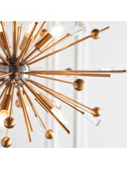 Gallery Home Aged Brass Orcia 8 Light Pendant Ceiling Light - Image 4 of 7