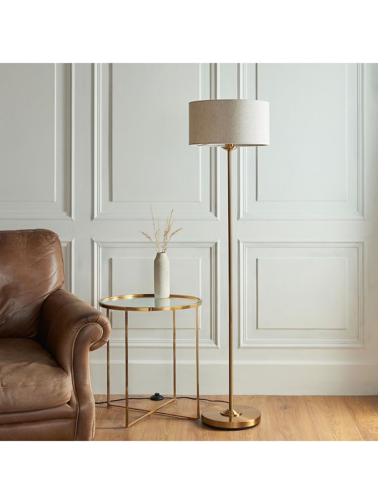 Gallery Home Vintage Brass Highclere Floor Light - Image 2 of 8