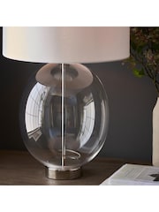Gallery Home Bright Nickel Kelda Oval Table Lamp - Image 3 of 5