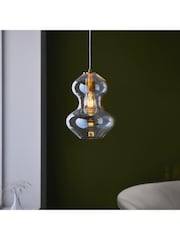 Gallery Home Satin Brass Kelda Oval Pendant Ceiling Light - Image 1 of 7