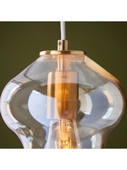 Gallery Home Satin Brass Kelda Oval Pendant Ceiling Light - Image 3 of 7