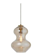 Gallery Home Satin Brass Kelda Oval Pendant Ceiling Light - Image 5 of 7