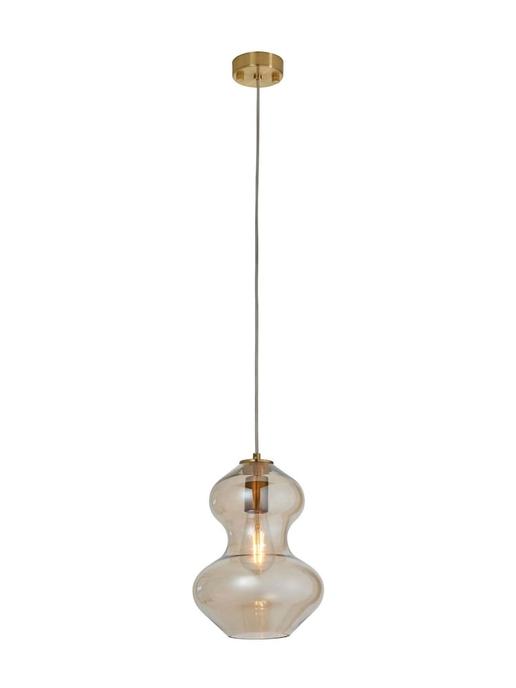 Gallery Home Satin Brass Kelda Oval Pendant Ceiling Light - Image 7 of 7 Gallery Home Satin Brass Kelda Oval Pendant Ceiling Light - Image 7 of 7