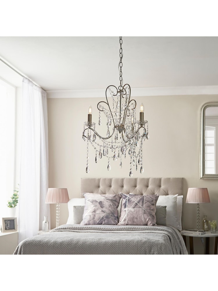 Gallery Home Aged Silver Berkley Pendant 3 Light Ceiling Light - Image 1 of 8