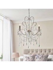 Gallery Home Aged Silver Berkley Pendant 3 Light Ceiling Light - Image 2 of 8