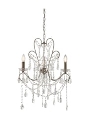 Gallery Home Aged Silver Berkley Pendant 3 Light Ceiling Light - Image 7 of 8