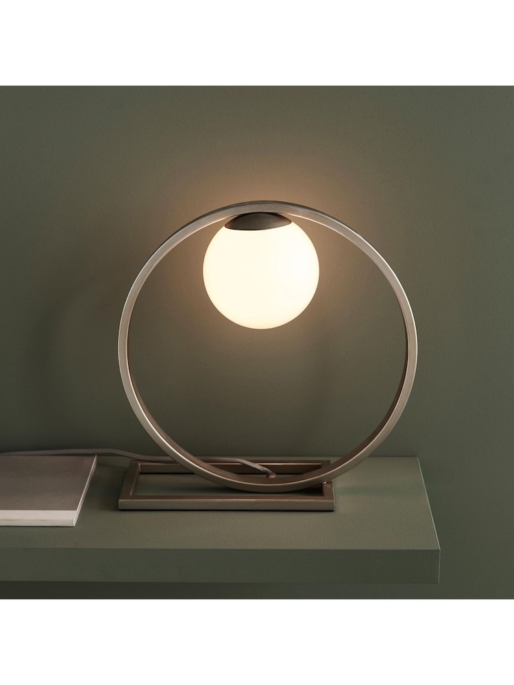 Gallery Home Brushed Silver Enzo Table Lamp - Image 1 of 7