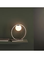 Gallery Home Brushed Silver Enzo Table Lamp - Image 2 of 7