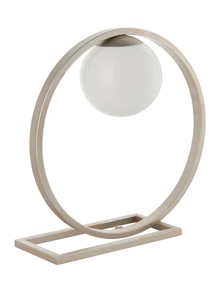 Gallery Home Brushed Silver Enzo Table Lamp - Image 7 of 7