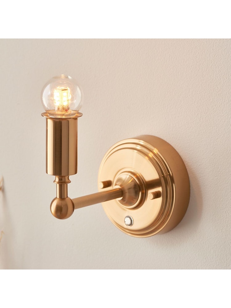 Gallery Home Brass Burley Rechargeable Wall Light - Image 1 of 7