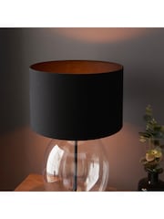 Gallery Home Black Clear Kelda Oval Table Lamp - Image 3 of 6