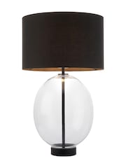 Gallery Home Black Clear Kelda Oval Table Lamp - Image 5 of 6