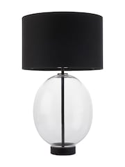 Gallery Home Black Clear Kelda Oval Table Lamp - Image 6 of 6