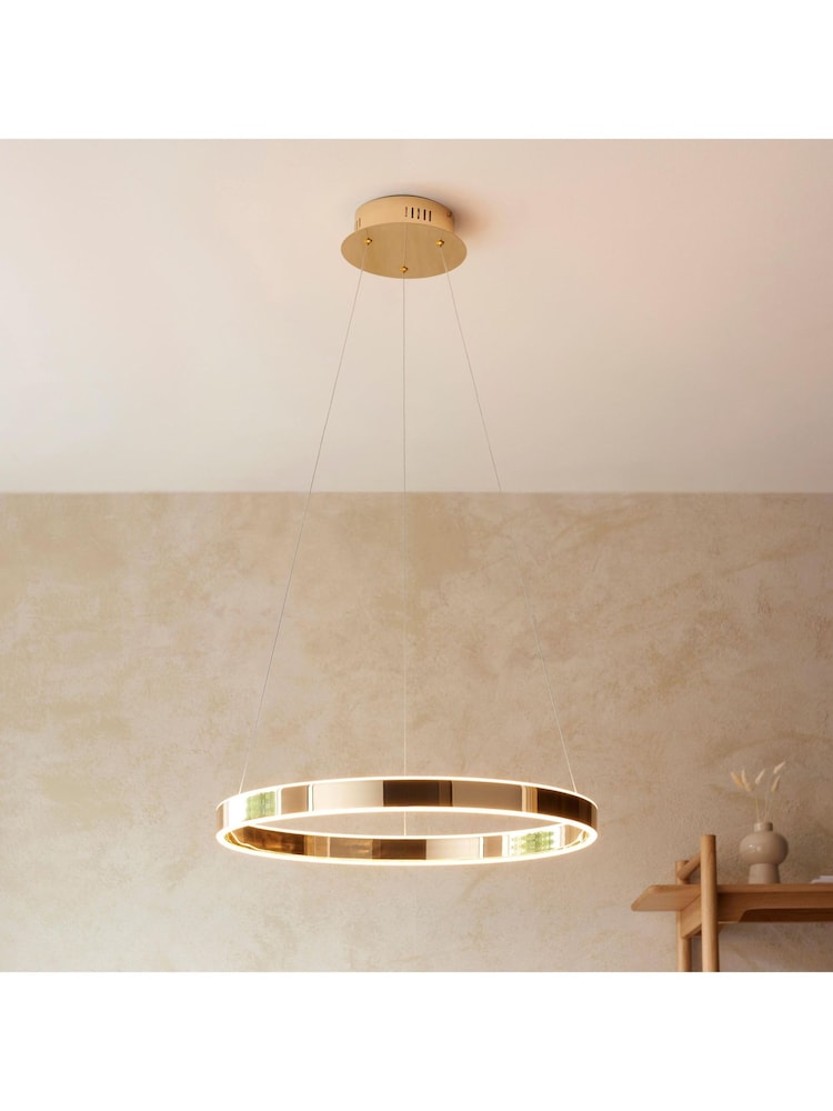Gallery Home French Gold Gen 1 Light Pendant Ceiling Light - Image 1 of 6