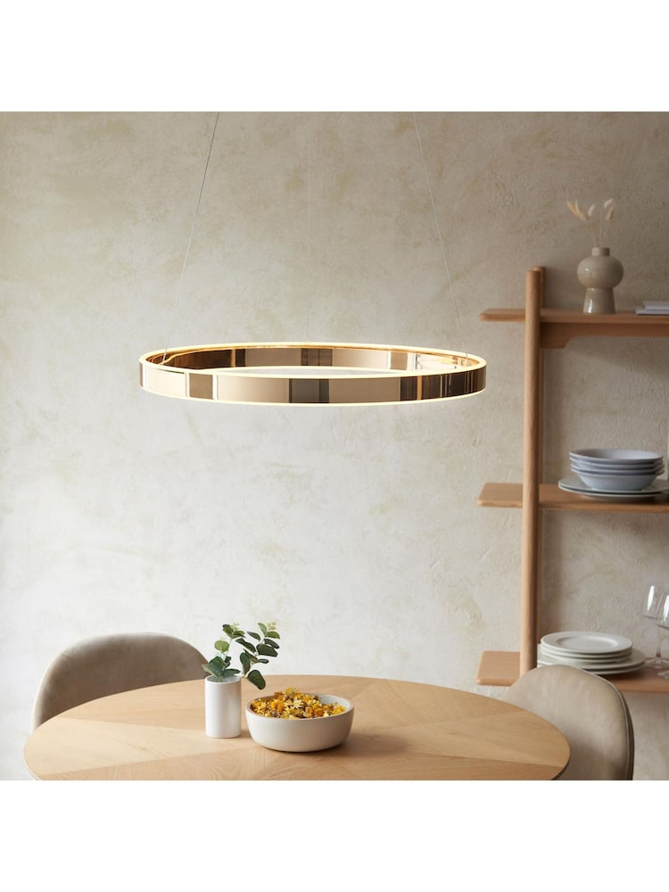 Gallery Home French Gold Gen 1 Light Pendant Ceiling Light - Image 2 of 6