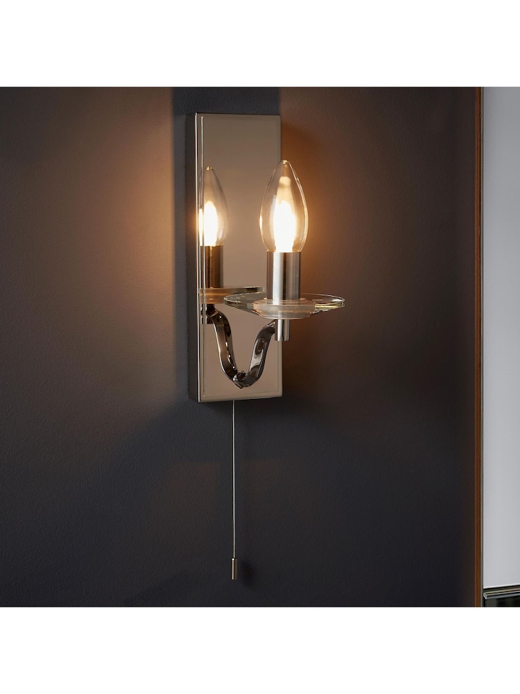 Gallery Home Polished Nickel Garland Wall Light - Image 1 of 7