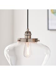 Gallery Home Bright Nickel Camberley Pendant Ceiling Light - Image 3 of 7