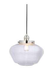 Gallery Home Bright Nickel Camberley Pendant Ceiling Light - Image 5 of 7