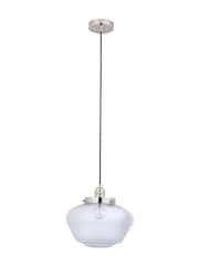 Gallery Home Bright Nickel Camberley Pendant Ceiling Light - Image 6 of 7