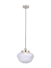 Gallery Home Bright Nickel Camberley Pendant Ceiling Light - Image 7 of 7