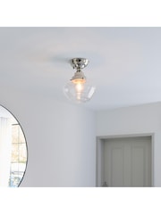 Gallery Home Bright Nickel Camberley 1 Light Ceiling Light - Image 2 of 6