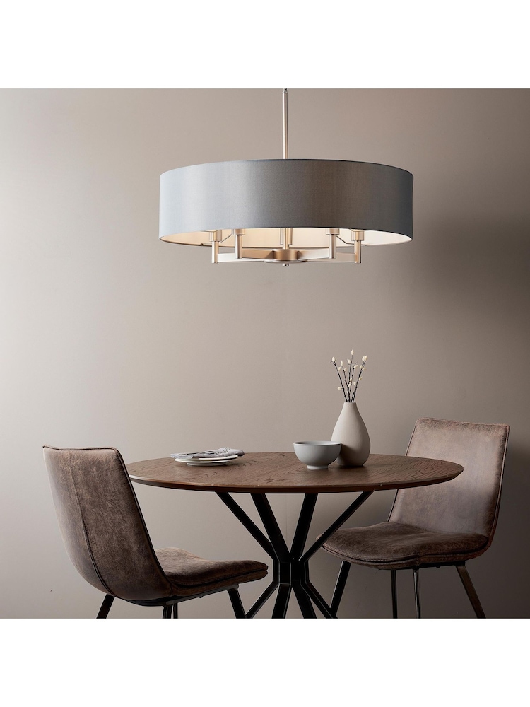 Gallery Home Nickel Grande 5 Light Pendant Ceiling Light - Image 1 of 7 Gallery Home Nickel Grande 5 Light Pendant Ceiling Light - Image 1 of 7
