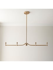 Gallery Home Brass Santiago 4 Light Pendant Ceiling Light - Image 1 of 8
