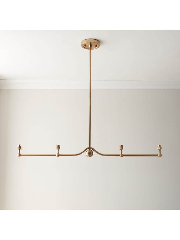 Gallery Home Brass Santiago 4 Light Pendant Ceiling Light - Image 1 of 8