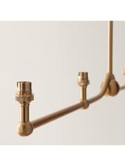 Gallery Home Brass Santiago 4 Light Pendant Ceiling Light - Image 3 of 8