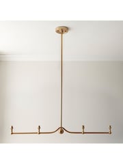 Gallery Home Brass Santiago 4 Light Pendant Ceiling Light - Image 4 of 8