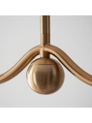 Gallery Home Brass Santiago 4 Light Pendant Ceiling Light - Image 6 of 8