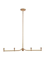 Gallery Home Brass Santiago 4 Light Pendant Ceiling Light - Image 8 of 8