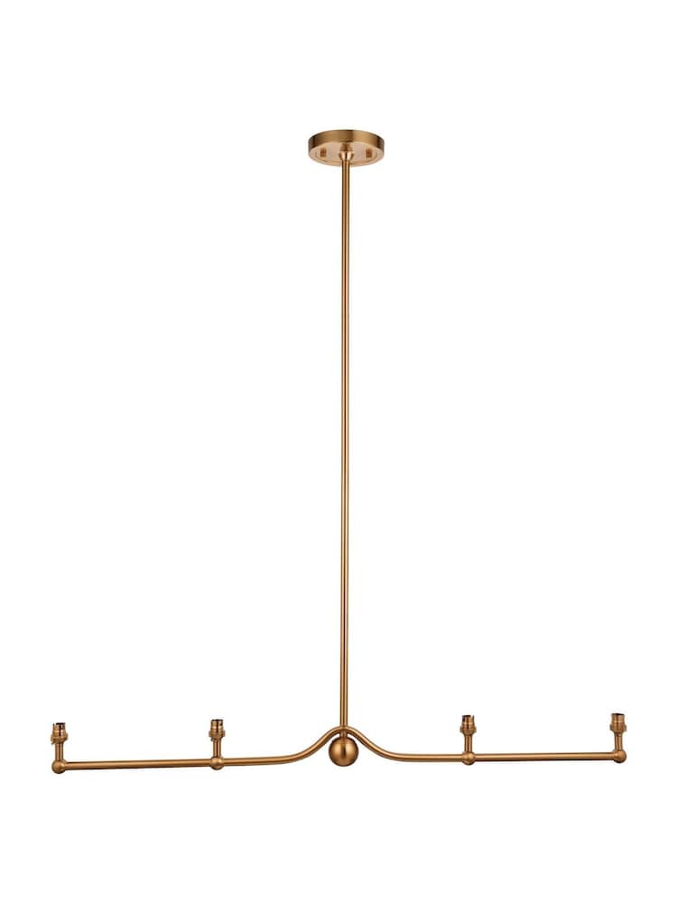 Gallery Home Brass Santiago 4 Light Pendant Ceiling Light - Image 8 of 8